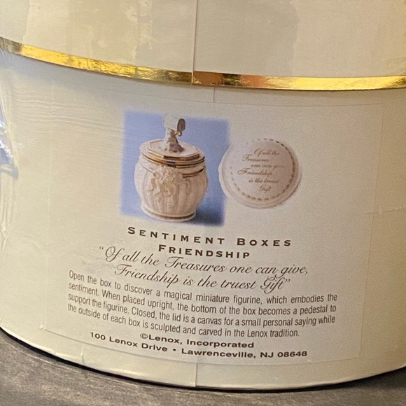 Lenox Sentiments Collection Friendship Box New In Box - Picture 4 of 4